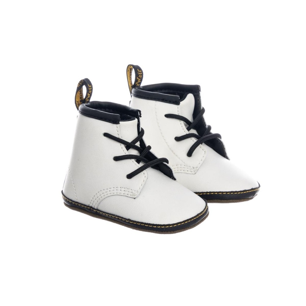 Size 3 Baby Dr. Martens Infant White and Black Boots